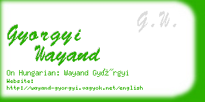 gyorgyi wayand business card